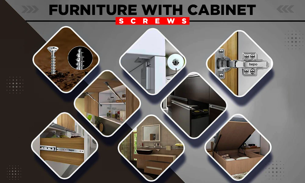 furniture with cabinet screws