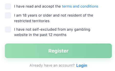 Confirm the age and T&C