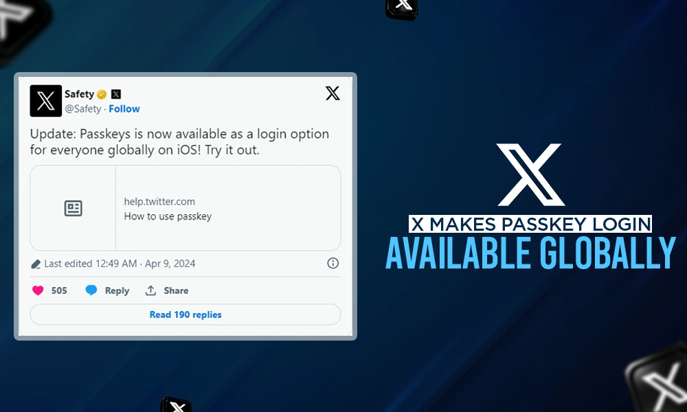 x makes passkey login