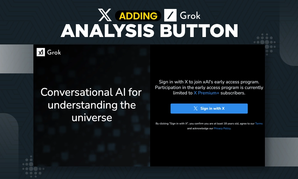 x adding grok analysis button