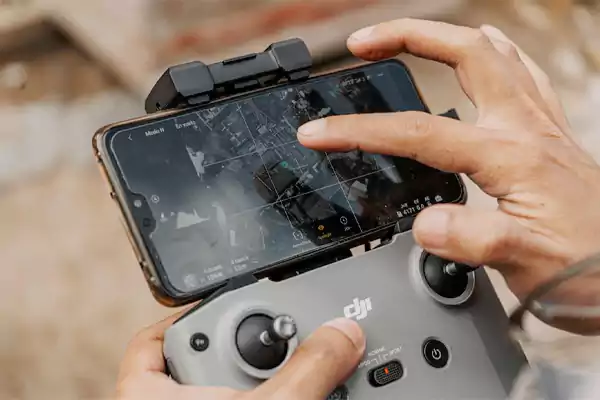 DJI Drone Controller with a Mobile Device