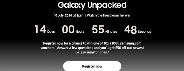 Galaxy Unpacked Event Countdown
