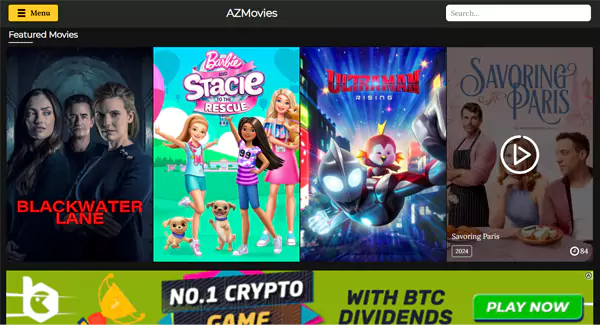 Homepage of AZMovies