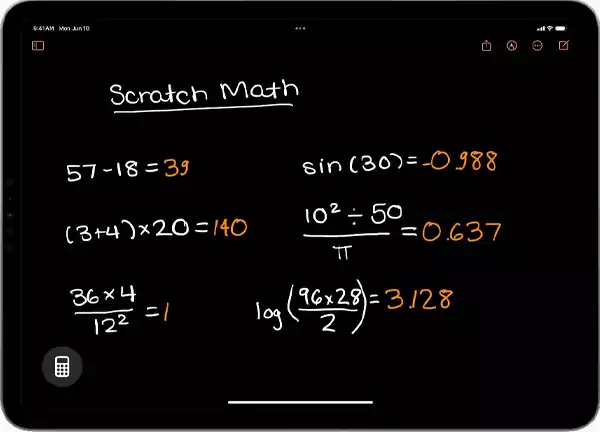 Math Notes Scratch Math