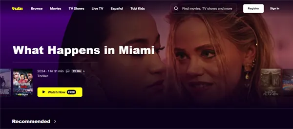 TubiTV Interface