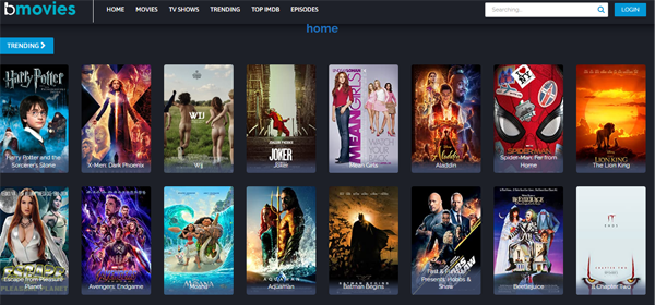 BMovies homepage