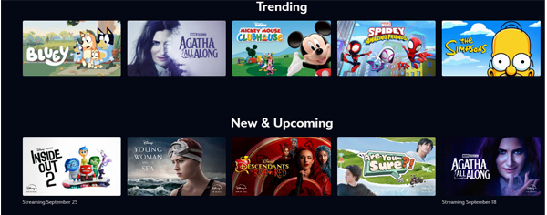 Disney plus interface