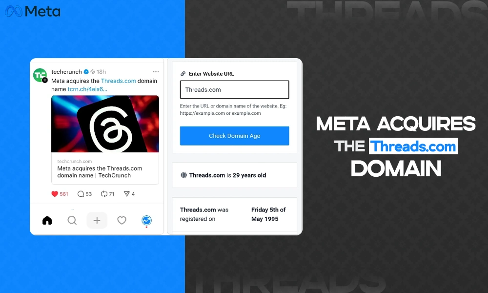 meta acquires the threads com domain