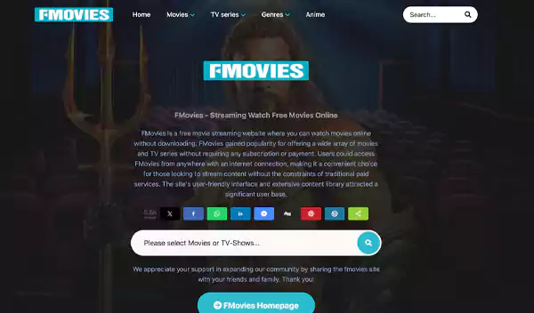 FMovies homepage