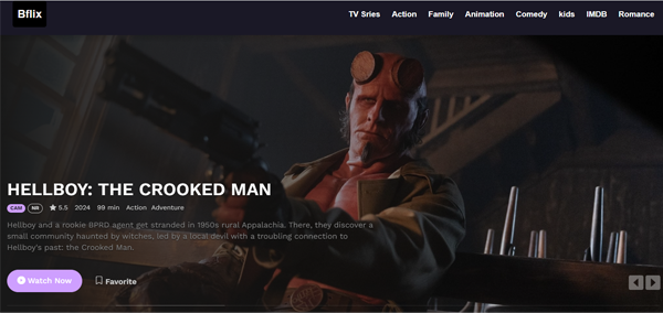 Homepage of Bflix