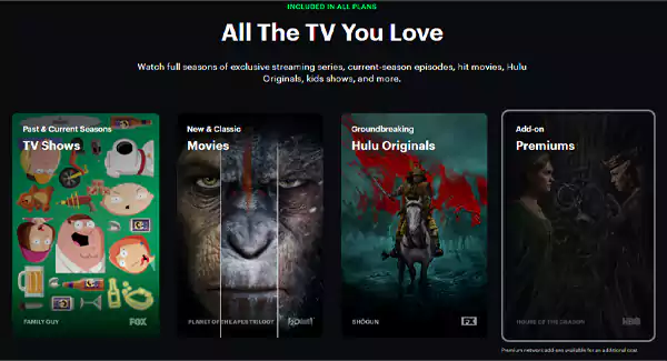 Hulu interface c