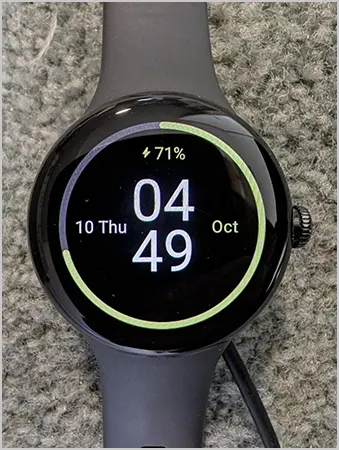 Pixel Watch 1 Charging Screen After Update