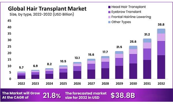 The global hair transplant market.