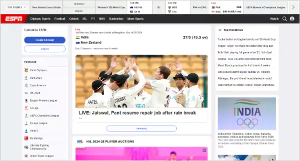 ESPN Homepages