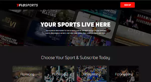 FloSport Homepage