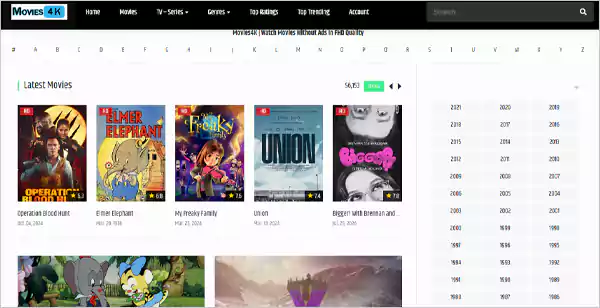 Home page of Movies 4K