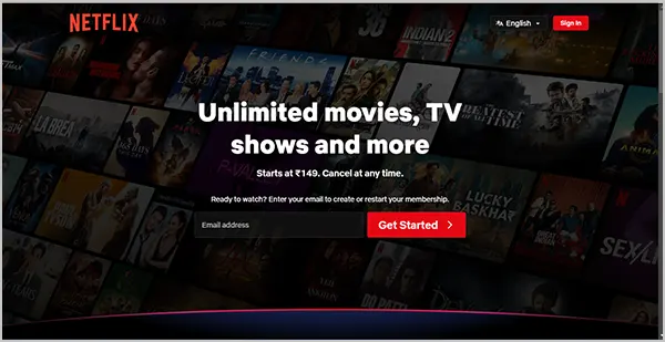 Netflix site